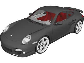 Porsche 911 997 Turbo (2007) 3D Model 3D Preview