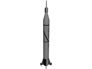 Rocket Jupiter C 3D Model