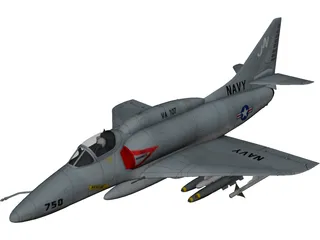 A-4 Skyhawk 3D Model