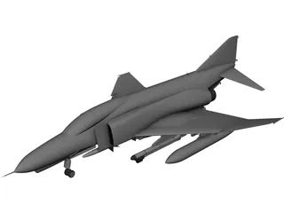 F-4E Phantom CAD 3D Model