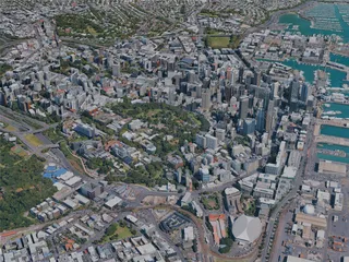 Auckland City, New Zealand (2024) 3D Model