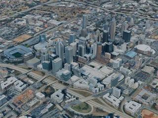 Charlotte City, NC, USA (2024) 3D Model