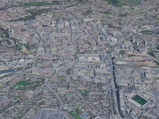 Nottingham City, UK (2025) 3D Model