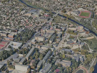 Panevezys City, Lithuania (2023) 3D Model
