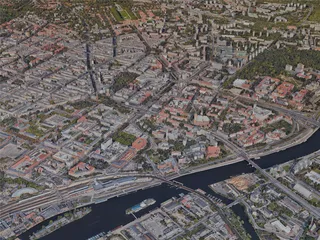Szczecin City, Poland (2023) 3D Model