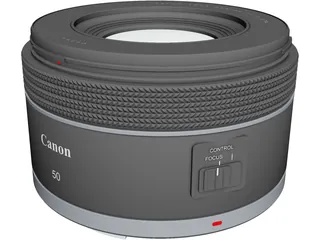 Canon RF50mm F1.8 STM Lens 3D Model preview