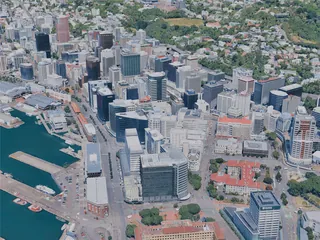 Wellington City, New Zealand (2025) 3D Model preview