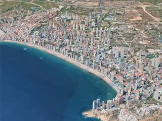 Benidorm City, Spain (2025) 3D Model preview
