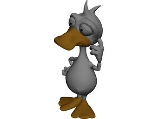 Duck Cartoon 3D Model