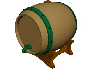 Barrel Beer 3D Model