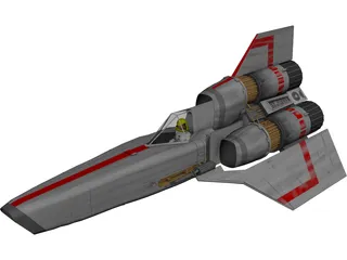 Jedi Starfighter Concept 3D Model