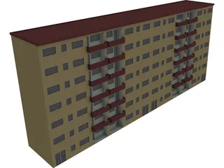 Houseblock Building 3D Model