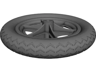 Wheel 12 Inch CAD 3D Model