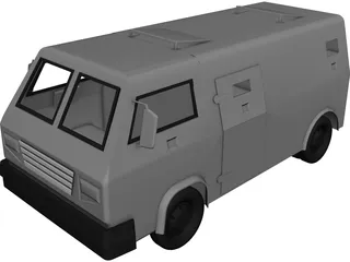 Armor Van 3D Model