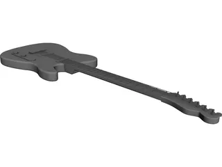 Guitar Electric CAD 3D Model