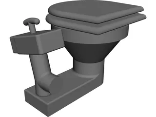 Marine Toilet CAD 3D Model
