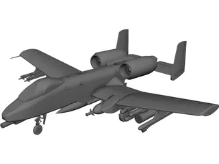 A-10 Warthog CAD 3D Model