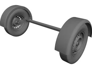 Axle Trailer 3D Model