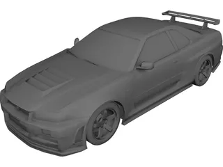 Nissan Skyline R34 GT-R Nismo Z-Tune 3D Model