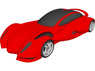 Super Car Concept 3D Model