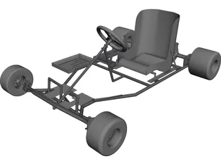 Racing Kart CAD 3D Model