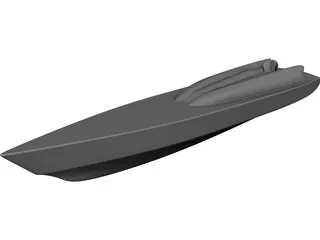 Speedboat CAD 3D Model