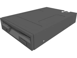 PC Floppy Disk Drive 3D Model