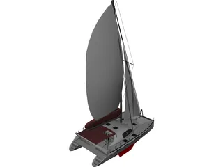 Moorings 4600 Catamaran Sailboat 3D Model
