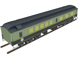 Canadian Dining Car 3D Model