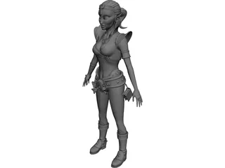 Witch Girl 3D Model