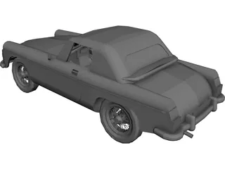MGB Sports Car CAD 3D Model