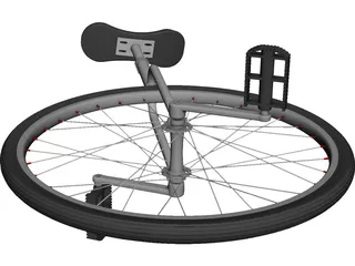 Unicycle CAD 3D Model