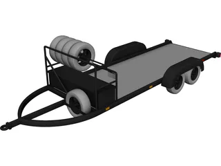 Car Trailer 3D Model