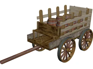 Cart of Barn 3D Model 3D Preview