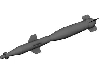 GBU-16 Laser Guided Weapon CAD 3D Model