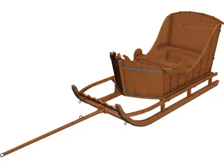 American Sleigh 3D Model