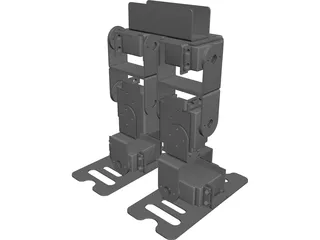 Biped Servo Robot CAD 3D Model