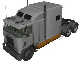 International 9600 Cabover 3D Model