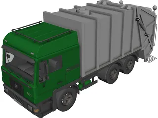 Volvo TH5 Garbage Truck 3D Model