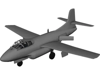 Douglas F3D-2 Skyknight 3D Model