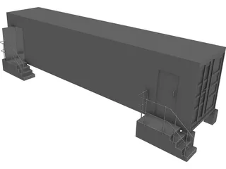 Shipping Container 40 foot CAD 3D Model