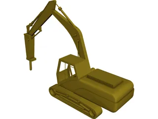 Rock Breaker CAD 3D Model