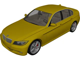 BMW 3-series Sedan (2005) 3D Model 3D Preview