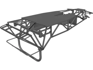 Frame Lotus Seven CAD 3D Model