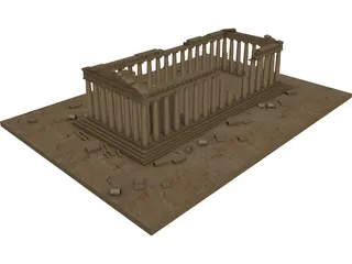 Parthenon Ruins 3D Model