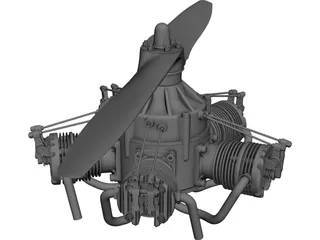 Sternmotor Engine CAD 3D Model