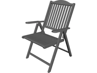 Adirondack Chair CAD 3D Model