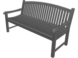 Garden Seat CAD 3D Model