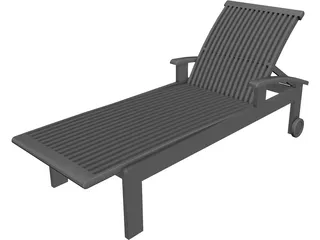 Lawn Chair CAD 3D Model