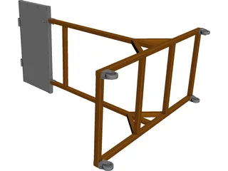 Highway Signal CAD 3D Model